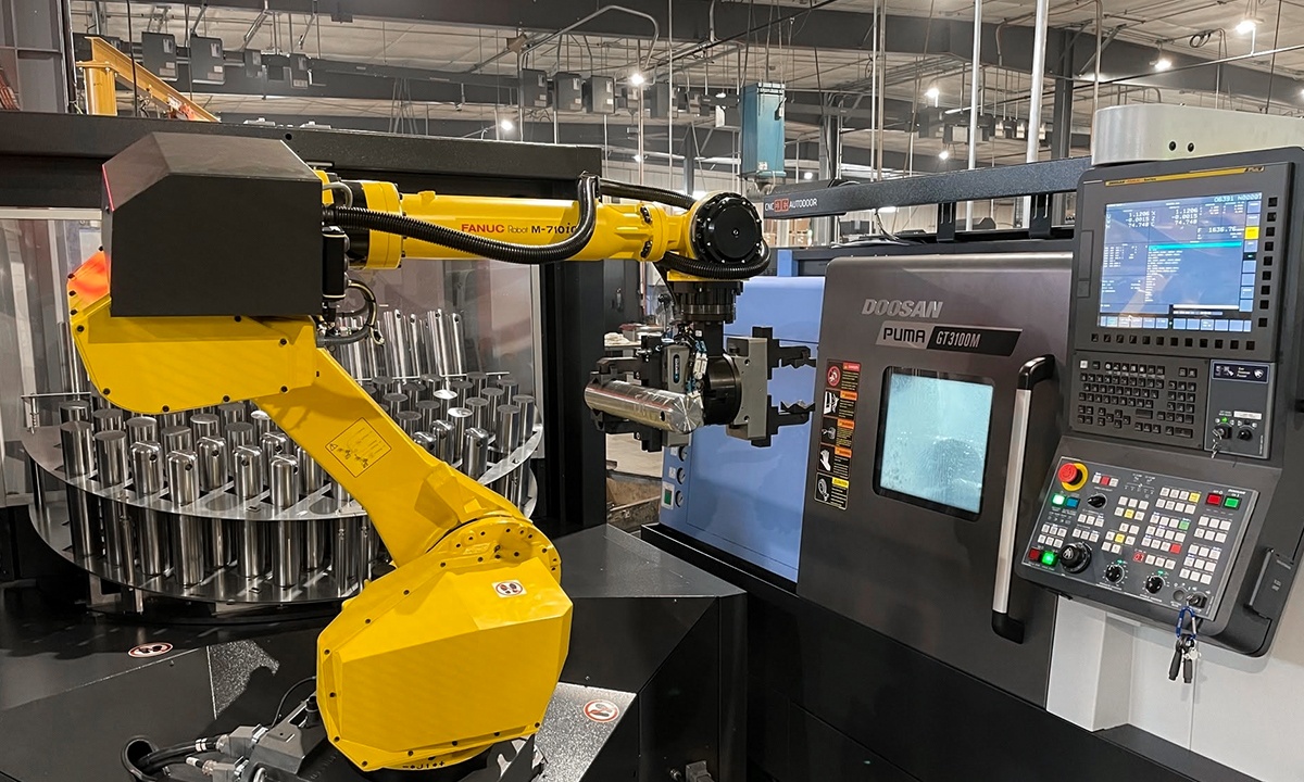 lights out CNC machining automation robotic systems high volume production Wisconsin