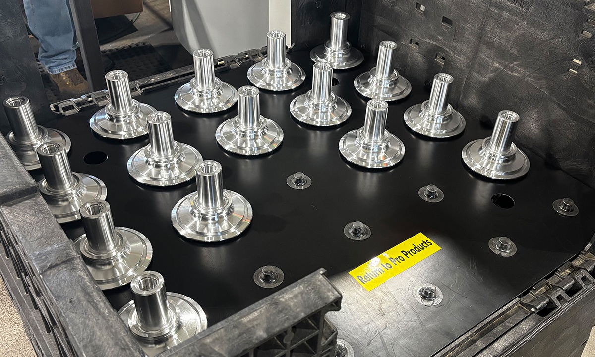 Custom packaging and kitting for machined parts from Sturgeon Bay, WI