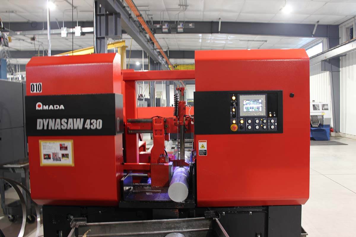 Amada Dynasaw 430 precision saw automated material cutting CNC machining Wisconsin