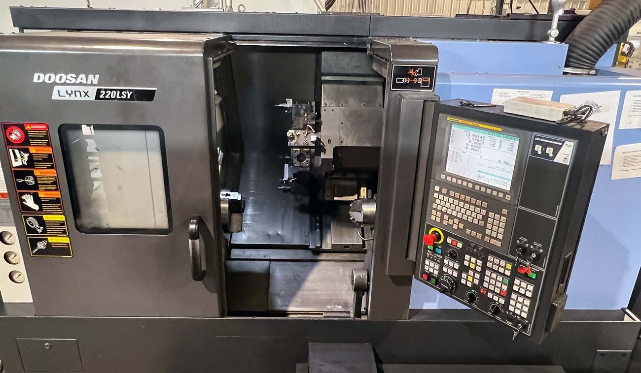 Doosan Lynx 2100LB CNC turning center precision machined parts Wisconsin defense