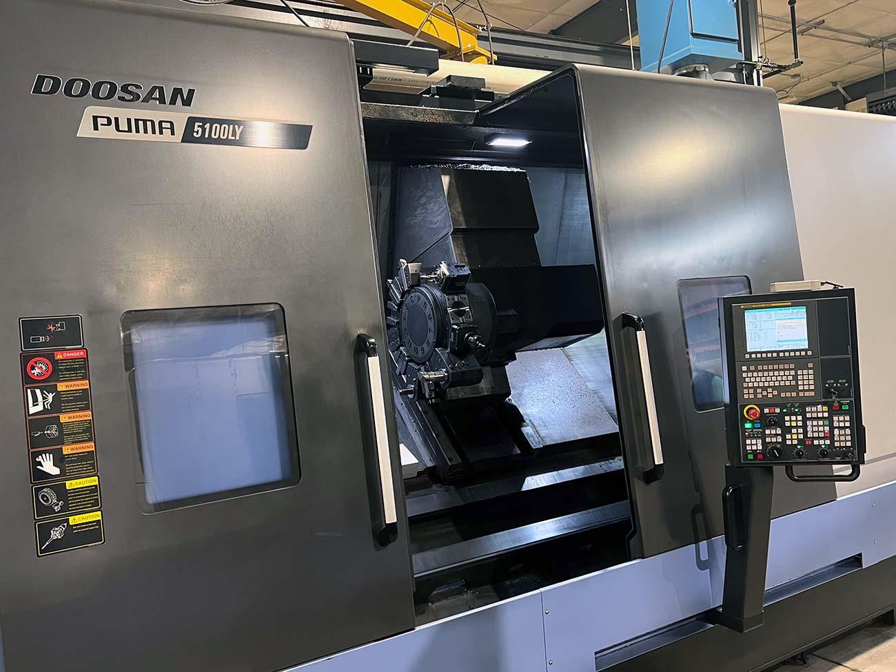 Doosan Puma 5100LYB CNC turning center precision machined parts Wisconsin aerospace
