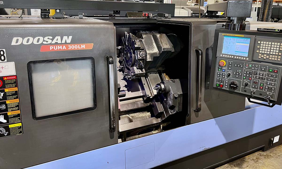 Doosan Puma GT3100M CNC turning center precision machined parts Wisconsin aerospace